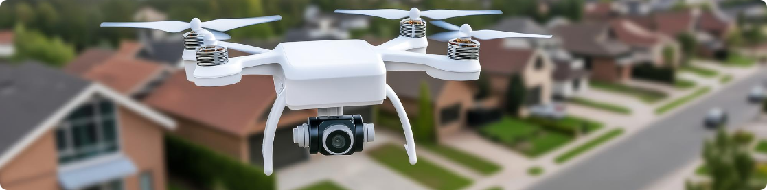 Drone Inspecting Buildings